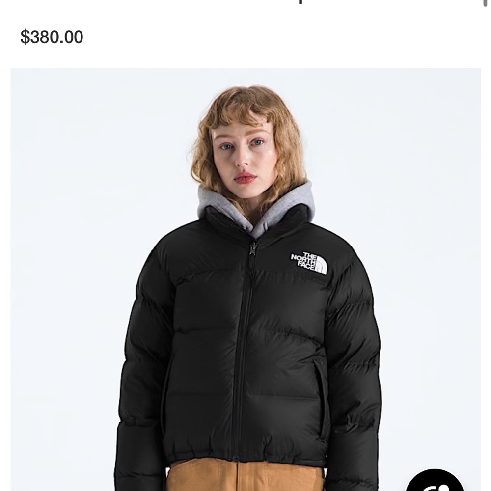 The North Face Black Women's Puffer Jacket with White Logo